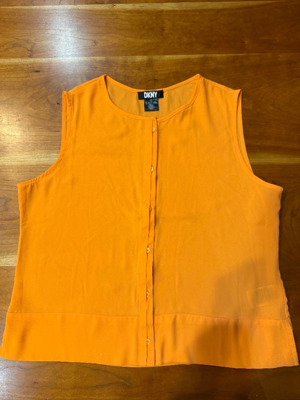 DKNY BRIGHT ORANGE SLEEVELESS TOP